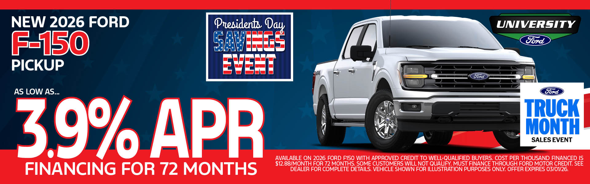 Presidents Day Savings Event