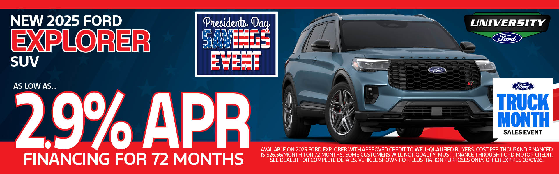 Presidents Day Savings Event