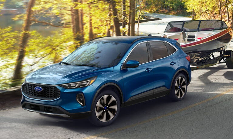 2025 Ford Escape Exterior On Forest Road Towing Boat